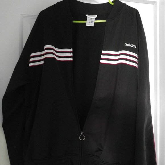 Adidas Men's‎ Black Red Full Zip Warm up Jacket L - Picture 3 of 7